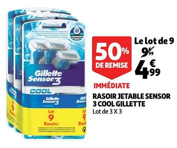 Promotions Rasoir jetable sensor 3 cool gillette - Gillette - Valide de 10/10/2018 à 16/10/2018 chez Auchan Ronq