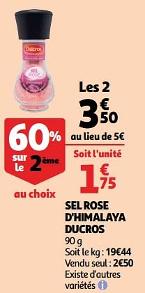 Promotions Sel rose d`himalaya ducros - Ducros - Valide de 10/10/2018 à 16/10/2018 chez Auchan Ronq
