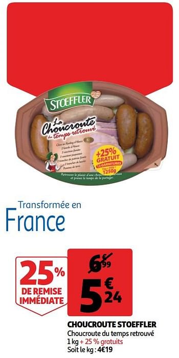 Promotions Choucroute stoeffler - Stoeffler - Valide de 10/10/2018 à 16/10/2018 chez Auchan Ronq