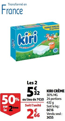 Promotions Kiri crème - KIRI - Valide de 10/10/2018 à 16/10/2018 chez Auchan Ronq