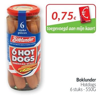 Promoties Boklunder hotdogs - Böklunder - Geldig van 01/10/2018 tot 31/10/2018 bij Intermarche