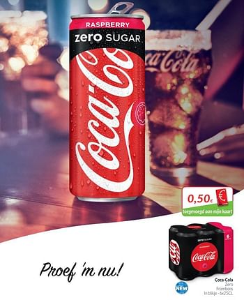 Promoties Coca-cola zero framboos - Coca Cola - Geldig van 01/10/2018 tot 31/10/2018 bij Intermarche