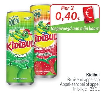 Promoties Kidibul bruisend appelsap appel-aardbei of appel - Kidibul - Geldig van 01/10/2018 tot 31/10/2018 bij Intermarche