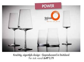 Promoties Krachtig, eigentijds design - geproduceerd in duitsland - Stolzle - Geldig van 01/10/2018 tot 28/10/2018 bij Casa