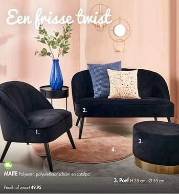 Promoties Maite poef - Huismerk - Casa - Geldig van 01/10/2018 tot 28/10/2018 bij Casa