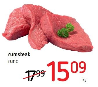 Promoties Rumsteak rund - Huismerk - Spar Retail - Geldig van 11/10/2018 tot 24/10/2018 bij Spar (Colruytgroup)