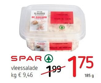 Promoties Vleessalade - Spar - Geldig van 11/10/2018 tot 24/10/2018 bij Spar (Colruytgroup)