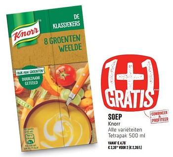 Promoties Soep - Knorr - Geldig van 11/10/2018 tot 17/10/2018 bij Delhaize