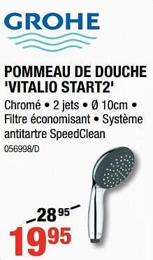 Promotions Pommeau de douche `vitalio start2` - Grohe - Valide de 04/10/2018 à 21/10/2018 chez HandyHome