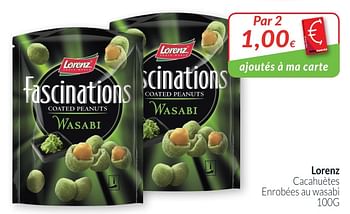 Promotions Lorenz cacahuètes enrobées au wasabi - lorenz - Valide de 01/10/2018 à 31/10/2018 chez Intermarche