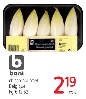 Promotions Chicon gourmet belgique - Boni - Valide de 11/10/2018 à 24/10/2018 chez Spar (Colruytgroup)