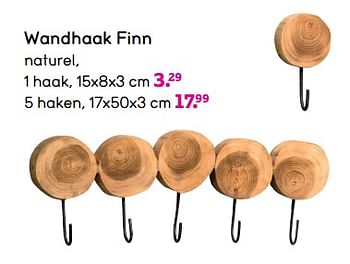 Promoties Wandhaak finn - Huismerk - Leen Bakker - Geldig van 08/10/2018 tot 21/10/2018 bij Leen Bakker