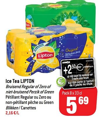 Promoties Ice tea lipton - Lipton - Geldig van 17/10/2018 tot 23/10/2018 bij Match