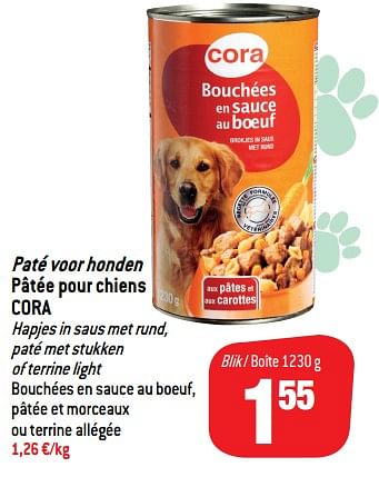 Promoties Paté voor honden pâtée pour chien - Huismerk - Match - Geldig van 17/10/2018 tot 23/10/2018 bij Match