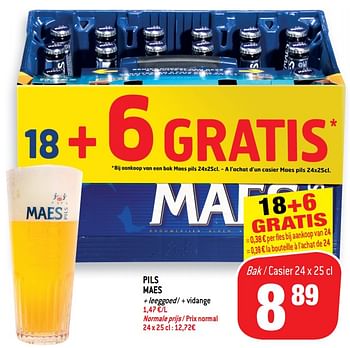 Promoties Pils - Maes - Geldig van 17/10/2018 tot 23/10/2018 bij Match