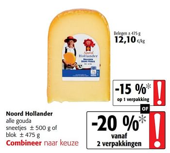 Promotions Noord hollander alle gouda sneetjes - Noord-Hollander - Valide de 10/10/2018 à 23/10/2018 chez Colruyt