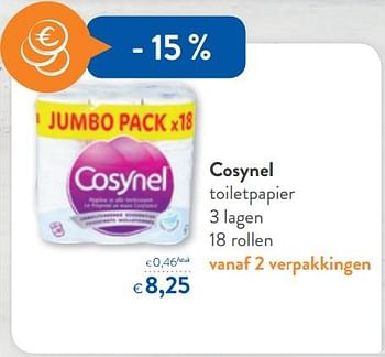 Promoties Cosynel toiletpapier - Cosynel - Geldig van 10/10/2018 tot 23/10/2018 bij OKay