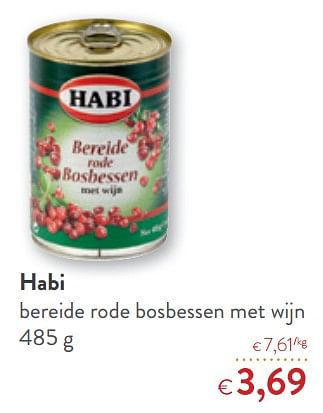 Promoties Habi bereide rode bosbessen met wijn - Habi - Geldig van 10/10/2018 tot 23/10/2018 bij OKay