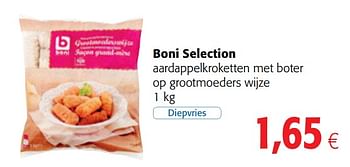 Promoties Boni selection aardappelkroketten met boter op grootmoeders wijze - Boni - Geldig van 10/10/2018 tot 23/10/2018 bij Colruyt