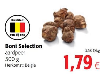 Promoties Boni selection aardpeer - Boni - Geldig van 10/10/2018 tot 23/10/2018 bij Colruyt