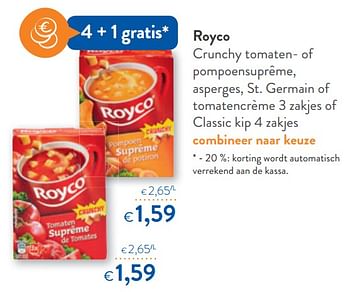 Promoties Royco crunchy tomaten- of pompoensuprême - Royco - Geldig van 10/10/2018 tot 23/10/2018 bij OKay