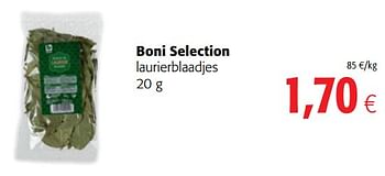 Promotions Boni selection laurierblaadjes - Boni - Valide de 10/10/2018 à 23/10/2018 chez Colruyt