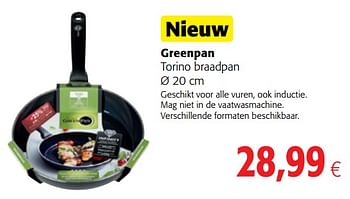 Promoties Greenpan torino braadpan - Greenpan - Geldig van 10/10/2018 tot 23/10/2018 bij Colruyt