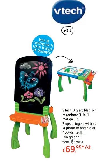 Promoties Vtech digiart magisch tekenbord 3-in-1 - Vtech - Geldig van 18/10/2018 tot 06/12/2018 bij Dreamland