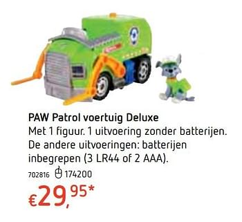 Promoties Paw patrol voertuig deluxe - PAW  PATROL - Geldig van 18/10/2018 tot 06/12/2018 bij Dreamland