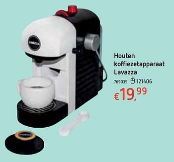Promoties Houten koffiezetapparaat lavazza - Lavazza - Geldig van 18/10/2018 tot 06/12/2018 bij Dreamland