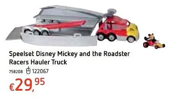 Promoties Speelset disney mickey and the roadster racers hauler truck - Disney - Geldig van 18/10/2018 tot 06/12/2018 bij Dreamland