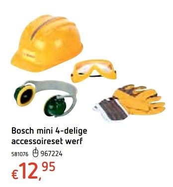 Promoties Bosch mini 4-delige accessoireset werf - Theo Klein - Geldig van 18/10/2018 tot 06/12/2018 bij Dreamland