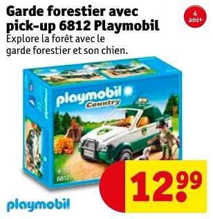 Promotions Garde forestier avec pick-up 6812 playmobil - Playmobil - Valide de 09/10/2018 à 21/10/2018 chez Kruidvat