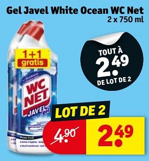 Promotions Gel javel white ocean wc net - WC Net - Valide de 09/10/2018 à 21/10/2018 chez Kruidvat