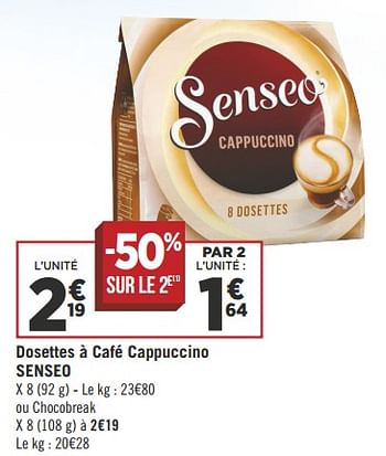 Dosettes de café Cappuccino- Senseo®