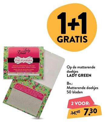 Promoties Lady green matterende doekjes - Lady Green - Geldig van 10/10/2018 tot 23/10/2018 bij DI