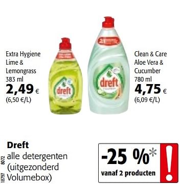 Promoties Dreft alle detergenten - Dreft - Geldig van 10/10/2018 tot 23/10/2018 bij Colruyt