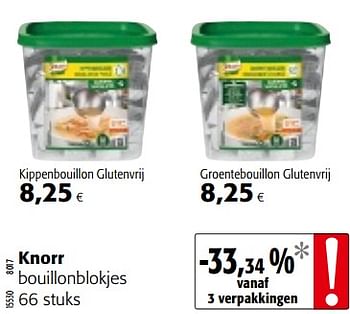 Promoties Knorr bouillonblokjes - Knorr - Geldig van 10/10/2018 tot 23/10/2018 bij Colruyt