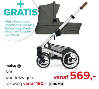 Promoties Nio wandelwagen - Mutsy - Geldig van 01/10/2018 tot 28/10/2018 bij Baby-Dump