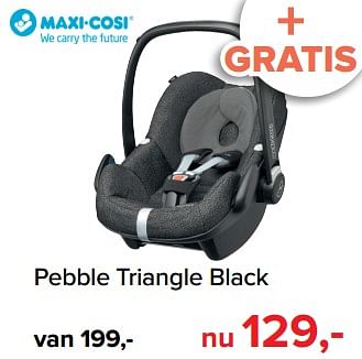 Promoties Pebble triangle black - Maxi-cosi - Geldig van 01/10/2018 tot 28/10/2018 bij Baby-Dump