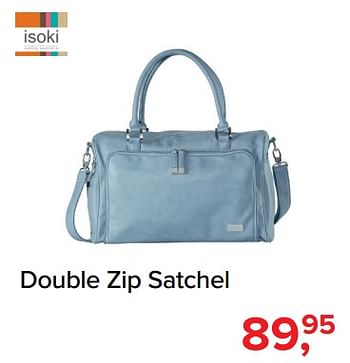 Promoties Double zip satchel - Isoki - Geldig van 01/10/2018 tot 28/10/2018 bij Baby-Dump