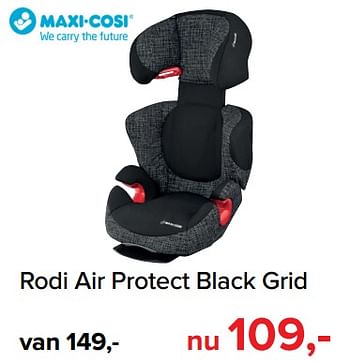Promoties Rodi air protect black grid - Maxi-cosi - Geldig van 01/10/2018 tot 28/10/2018 bij Baby-Dump