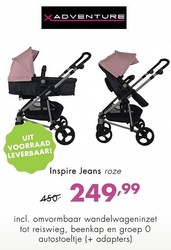 Promoties Inspire jeans roze - Xadventure - Geldig van 07/10/2018 tot 27/10/2018 bij Baby & Tiener Megastore
