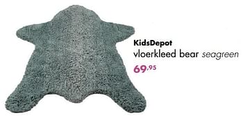 Promoties Kidsdepot vloerkleed bear seagreen - KidsDepot  - Geldig van 07/10/2018 tot 27/10/2018 bij Baby & Tiener Megastore