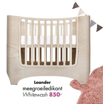 Promoties Leander meegroeiledikant whitewash - Leander - Geldig van 07/10/2018 tot 27/10/2018 bij Baby & Tiener Megastore