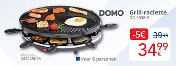 Promoties Domo elektro teppanyaki bp-2965 - Domo elektro - Geldig van 01/10/2018 tot 28/10/2018 bij Eldi