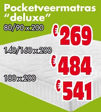 Promotions Pocketveermatras deluxe - Produit maison - Budgetmeubelen - Valide de 01/10/2018 à 31/10/2018 chez Budget Meubelen