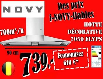 Promotions Novy hotte decorative 7050 elyps - Novy - Valide de 01/10/2018 à 31/10/2018 chez Electro Zschau