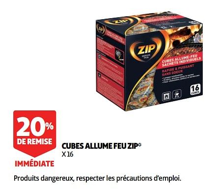 Zip Cubes allume feu zip En promotion chez Auchan Ronq