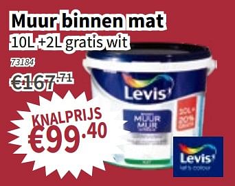 Promoties Muur binnen mat - Levis - Geldig van 11/10/2018 tot 24/10/2018 bij Cevo Market